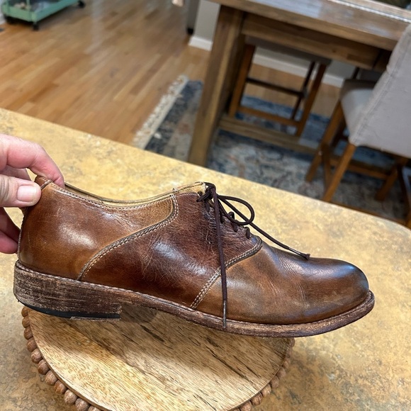 Bed Stu Cobbler Series Brown Leather Saddle Oxford - Picture 4 of 11